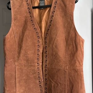 Outbrook Vintage suede vest L